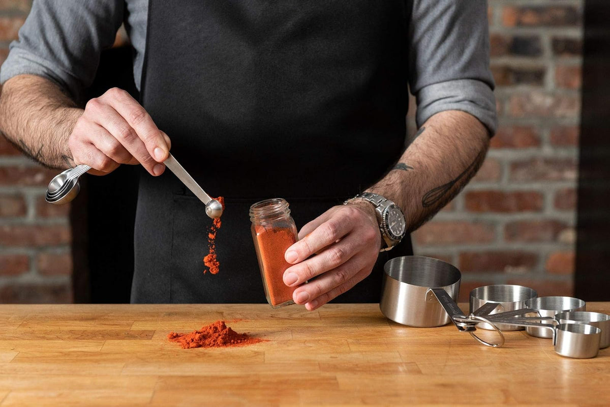 Babish Juego de 10 tazas medidoras y cucharas de acero inoxidable