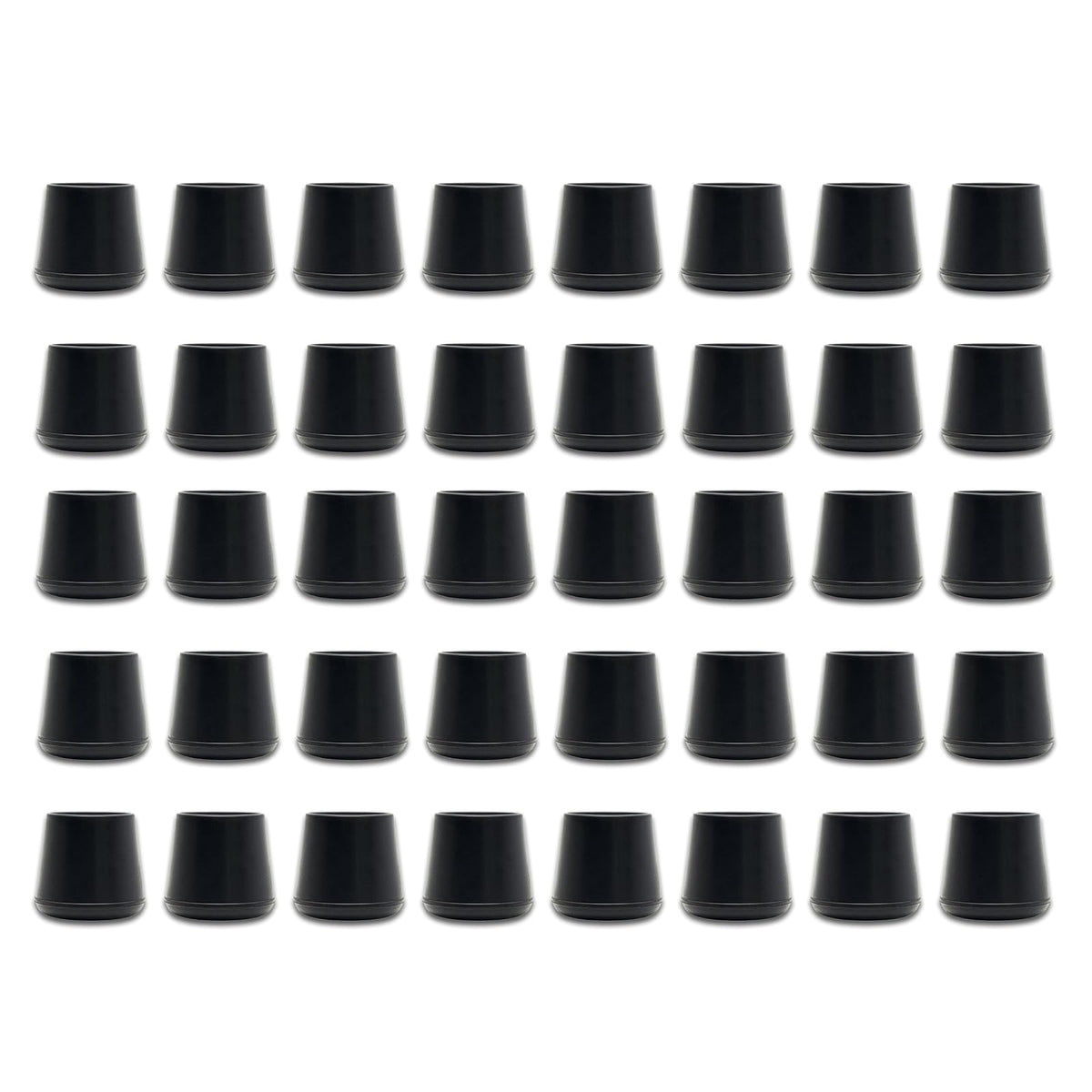 Shepherd Hardware Puntas de goma para patas, 7/8" negro, paquete de 40, Negro