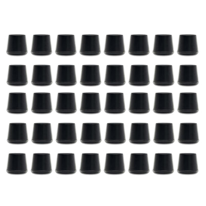 Shepherd Hardware Puntas de goma para patas, 7/8" negro, paquete de 40, Negro