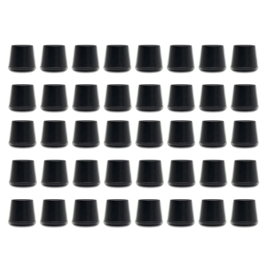 Shepherd Hardware Puntas de goma para patas, 7/8" negro, paquete de 40, Negro