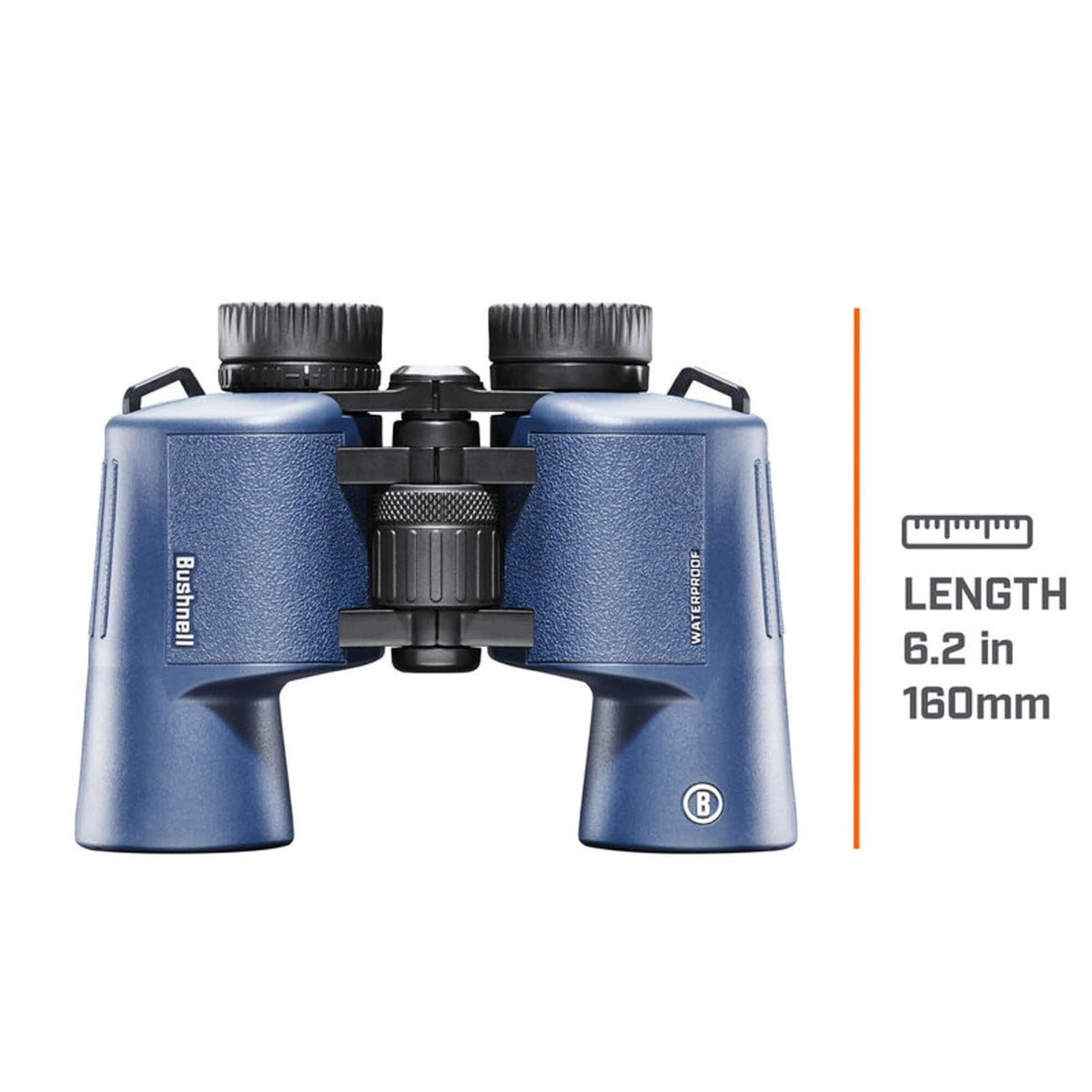 Bushnell H2O - Prismáticos Porro Impermeables de 12 x 42 mm, Color Azul Oscuro Porro WP/FP, Ojales torcidos, Caja 6L 134212R