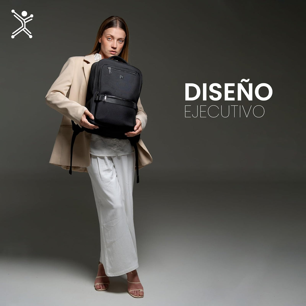PERFECT CHOICE Mochila ejecutiva para laptop diseño Slim Lusso