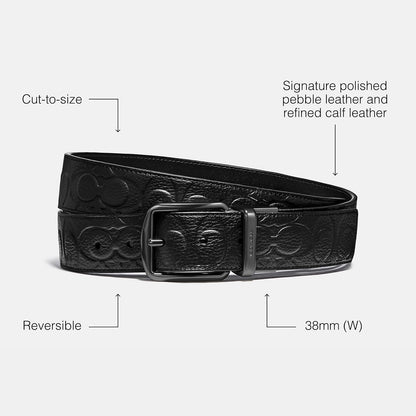 Coach New York - Cinturón de piel para hombre de 38 mm