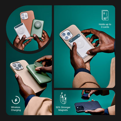 PopSockets - Empuñadura para teléfono MagSafe con Soporte, Soporte magnético, Parte Superior Intercambiable, sujeción Segura para iPhone MagSafe, teléfono y Tablet, Tidepool Night Tide Brilla en la