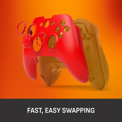 SCUF Valor Pro Kit de Placa Frontal Extraíble para Controlador – Rojo | Accesorio Magnético, Anillos Antifricción