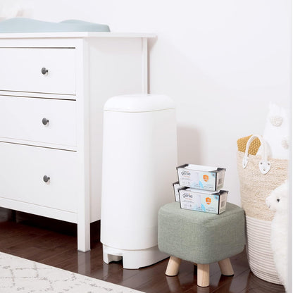 Bote para pañales Diaper Genie Signature | Incluye 1 recambio Easy Roll con 18 bolsas que pueden contener hasta 846 pañales tamaño recién nacido.