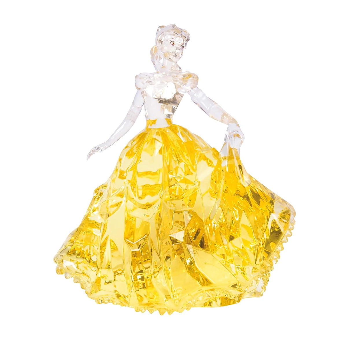 Enesco FACETS Disney Beauty and The Beast Princess Belle - Figura de Bola de 3.9 Pulgadas, Color Amarillo