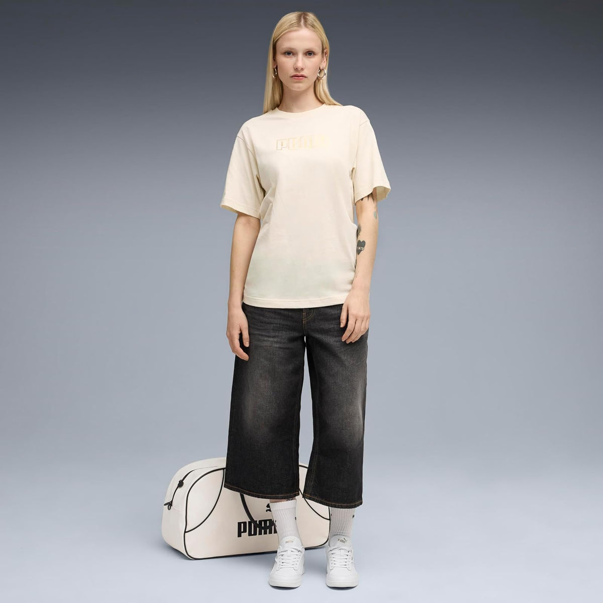 PUMA Maximal Metallic Relaxed tee Playera Mujer
