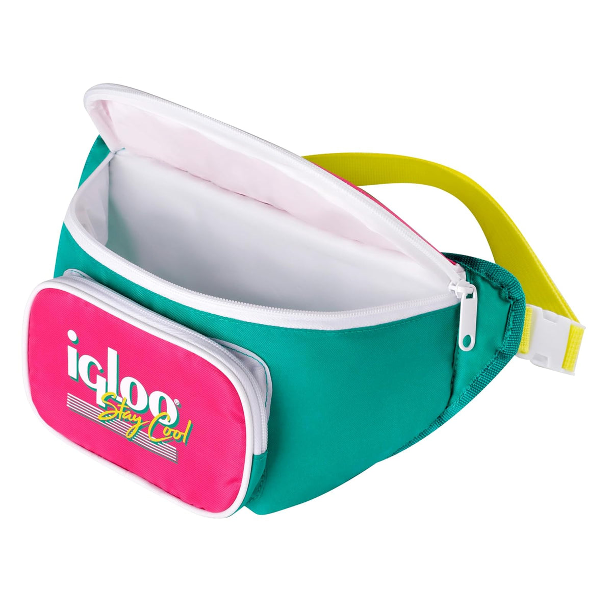 Igloo - Riñonera retro con aislamiento, bolsa cruzada de moda, paquete de cintura ajustable y ligero