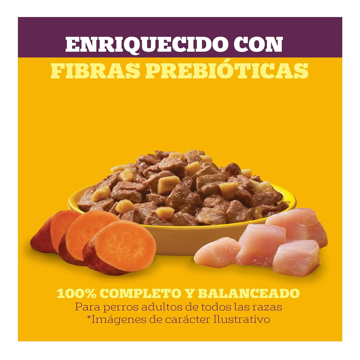 Pedigree Pancita Saludable Sobres para Perros Adultos Sabor Pollo y Camote 24 Sobres 100g c/u