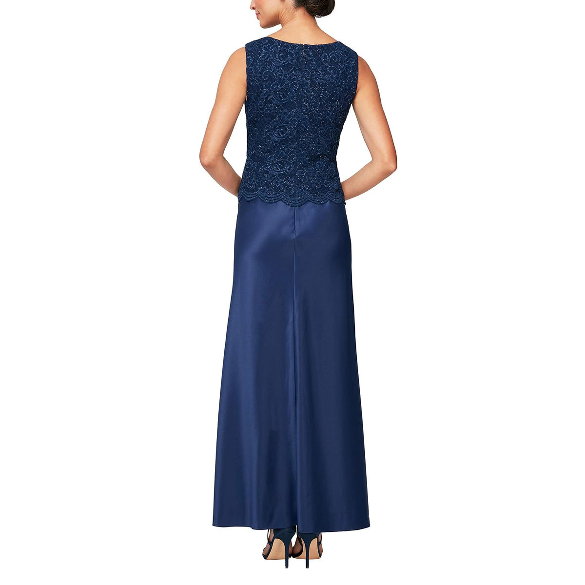 Alex Evenings Vestido Largo con Falda de satén para Mujer