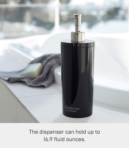 YAMAZAKI 2929 Tower - Dispensador de Bomba de Resina ABS, diseño Minimalista, Color Negro
