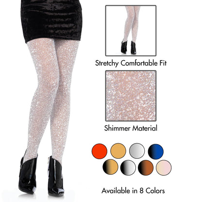 Leg Avenue Mallas Lurex Shimmer para mujer