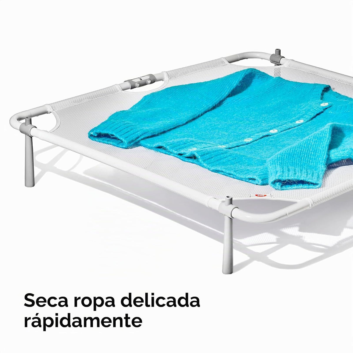 OXO 1327780 Secador para Ropa Plegable, Blanco, 66 x 36 cm | OXO Good Grips - Estante de secado plano para suéteres