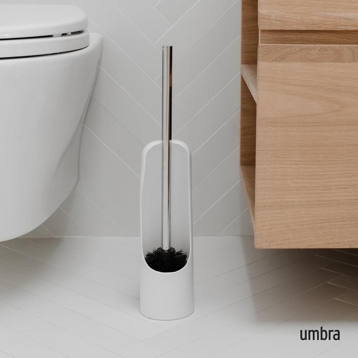 Umbra 023274-660 Touch Cepillo para Inodoro, Blanco