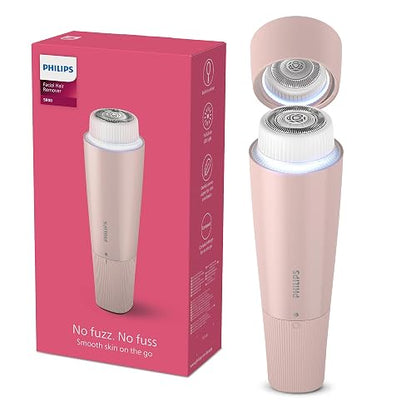 Philips Depiladora Facial Portátil Serie 5000 Para Mujer | Elimina el vello facial con precisión | Luz LED integrada | Cabezal hipoalergénico | Compacta e inalámbrica | BRR454/00