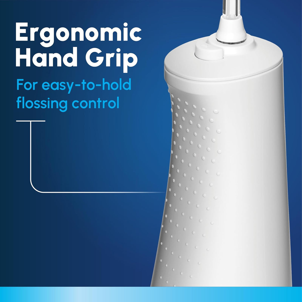 Waterpik - Hilo dental inalámbrico recargable de pulso portátil para dientes, encías, aparatos ortopédicos para el cuidado y viajes con 2 puntas de hilo dental, impermeable, aceptado ADA, WF-20 blanco