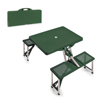 Picnic Time Mesa Plegable Portátil para 4 Personas - Verde