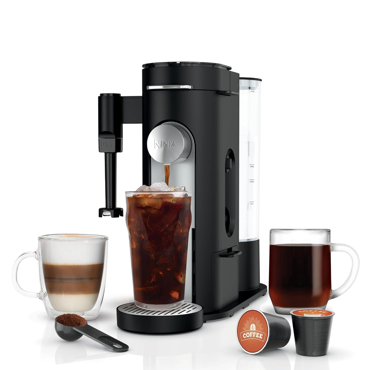 Ninja Cafetera de Una Sola Reserva PB041ST, K-Cup y Molido - Negro -