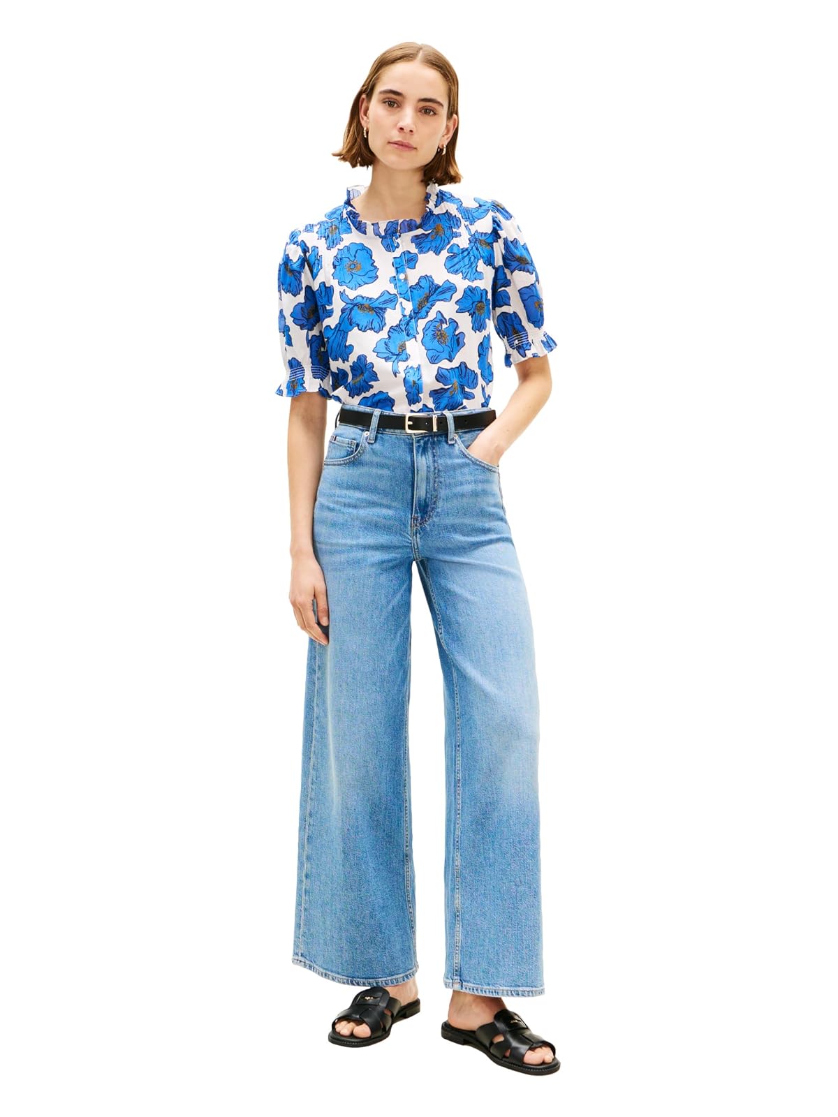 Tommy Hilfiger - Blusa Cambric de Manga Corta