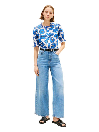 Tommy Hilfiger - Blusa Cambric de Manga Corta