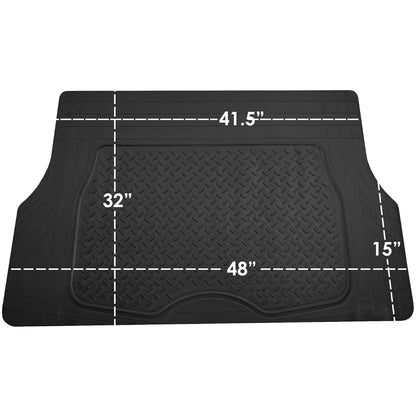 FH Group F11311BLUE Juego Completo de Alfombrillas de Goma Canal Alto con Forro de Carga, Azul, Universal