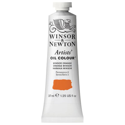 Winsor & Newton Artists' Oil Colour Pintura al Óleo Profesional, 37 ml - 37-ml Tube - Naranja (Winsor Orange)