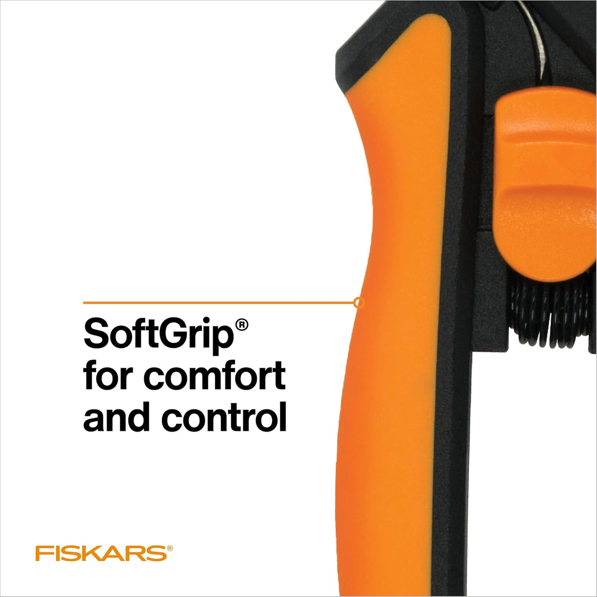 Fiskars Tijeras de Podar de Micropunta 6 Pulgadas, Cuchillas de Acero Inoxidable Afiladas con Agarre Cómodo