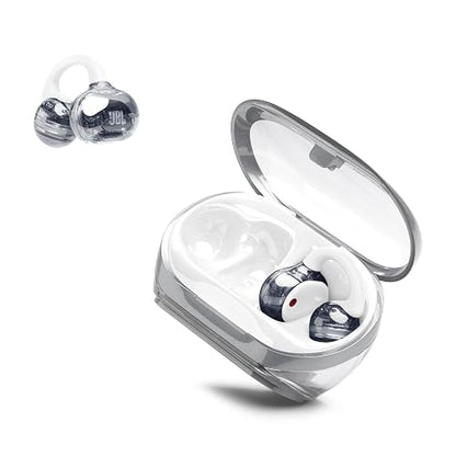 JBL Soundgear Clips - Auriculares inalámbricos de oído abierto, sonido dinámico con refuerzo de graves, comodidad durante todo el día, 4 micrófonos nítidos, llamadas claras 2.0 con algoritmo entrenado