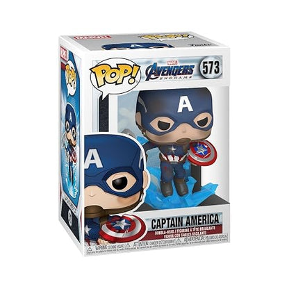 Funko Pop! Marvel: Avengers Endgame - Captain America with Broken Shield & Mjolnir - Figura de Vinilo Coleccionable - Idea de Regalo - Mercancia Oficial - Juguetes para Niños y Adultos - Movies Fans