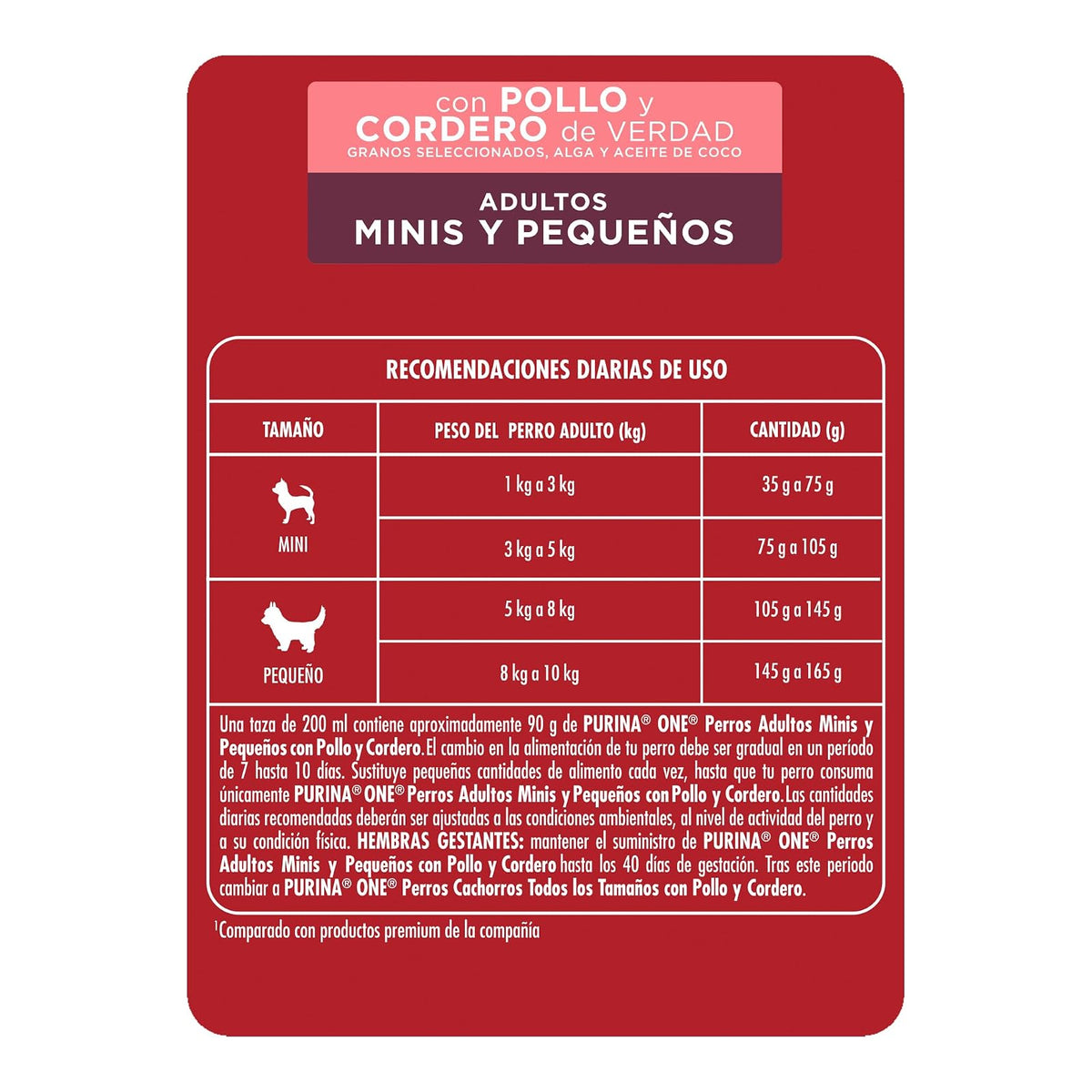 Purina One Adulto Raza Minis y Pequeños Sabor Pollo y Cordero 7Kg