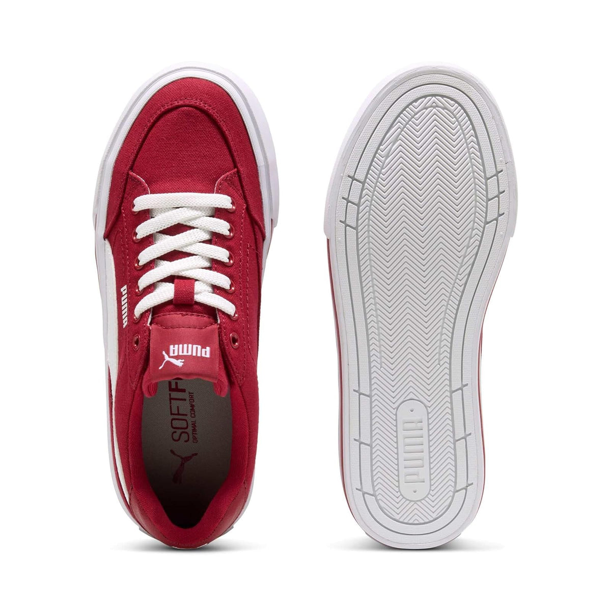 PUMA, Tenis Casuales Court Classic Vulc FS Platform, Mujer, Rojo, Talla 22,5