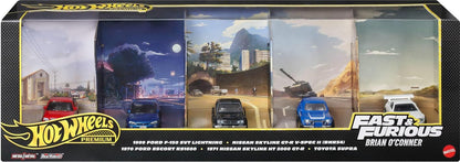Hot Wheels - Paquete de 5 Automóviles fundidos a presión | Juego de 5 vehículos de juguete a escala 1:64 de la franquicia de películas en embalaje coleccionable
