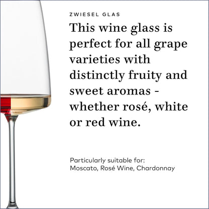 Zwiesel Glas Sensa Red Wine Glass (Juego de 6), vaso de vino para vino Rojo o Blanco, lavaplatos-Safe Made in Germany (18.1 Oz)