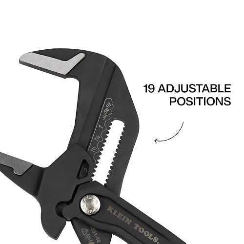 Klein Tools D53110 Llave de alicates compacta, ajustable de alto apalancamiento con mordazas suaves, 10 pulgadas