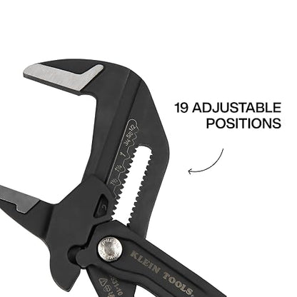 Klein Tools D53110 Llave de alicates compacta, ajustable de alto apalancamiento con mordazas suaves, 10 pulgadas