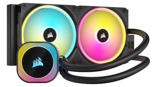 Corsair iCUE Link H115i RGB Refrigerador Líquido RGB para CPU - 280mm AIO - Ventiladores QX140 RGB - Se Adapta a Intel® LGA 1700, AMD® AM5 - Concentrador de Sistema iCUE Link Incluido - Negro