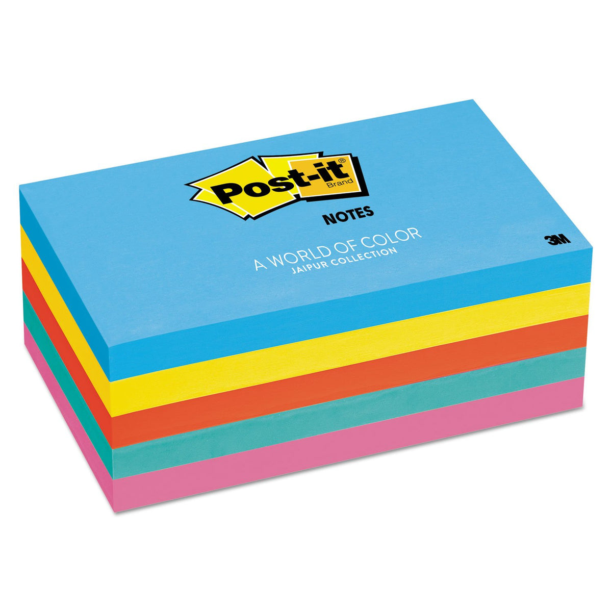 Post-it Notes - Bloc de notas adhesivas, 3 x 5 pulgadas, Colección Jaipur, 5 Pads