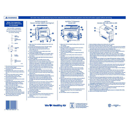 AprilAire - Filtro humidificador de panel de agua 12 de repuesto para humidificador AprilAire para toda la casa modelos 112, 224, 225, 440, 445, 445A, 448 (paquete de 2)