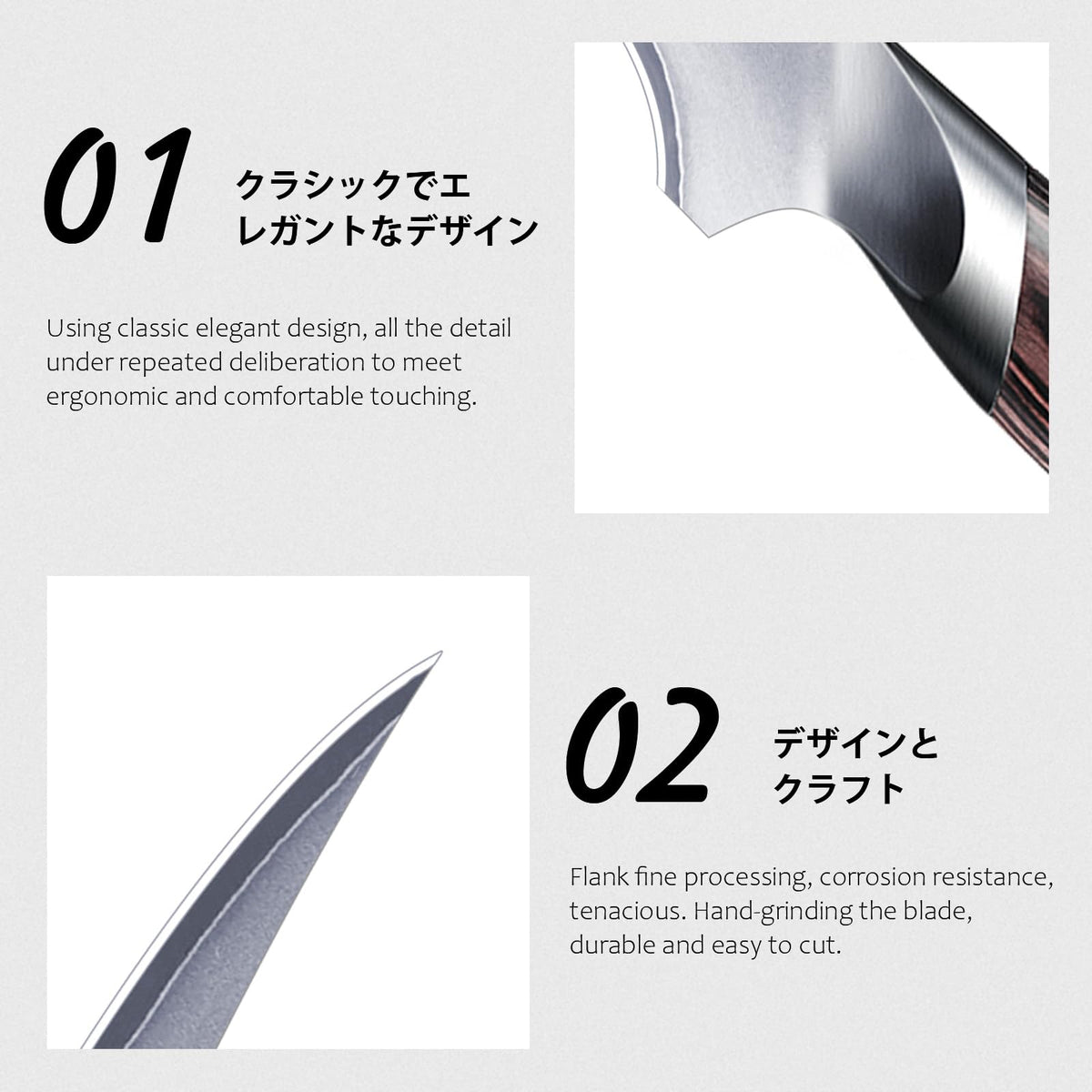 HOSHANHO Cuchillo de Filete Profesional Cuchillo para Pescado de Acero Inoxidable Cuchillos de Cocina Súper Afilado Cuchillo de Filetear con Mango Ergonómico