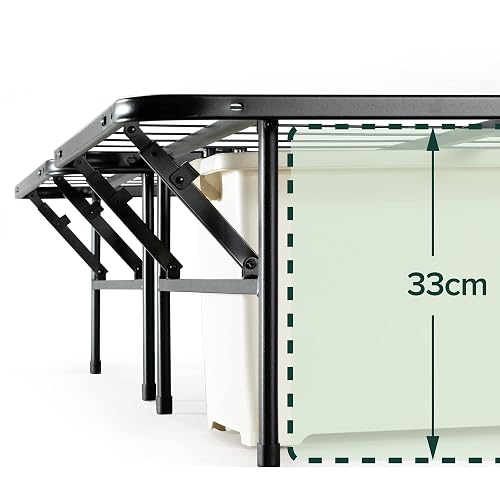 Zinus Smartbase | Base para Cama King con Borde Curvo y Patas de Acero Antiderrapantes para Mayor Estabilidad y Alta Resistencia en Caja | Garantía de 5 años