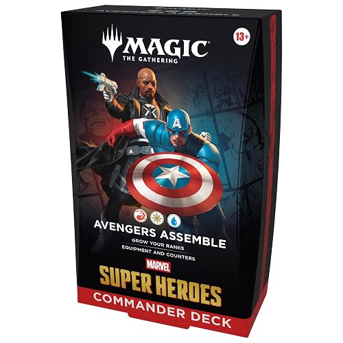 Magic: The Gathering |Marvel Super Heroes Commander Deck - Avengers Assemble (Baraja de 100 Cartas + Accesorios) en Inglés