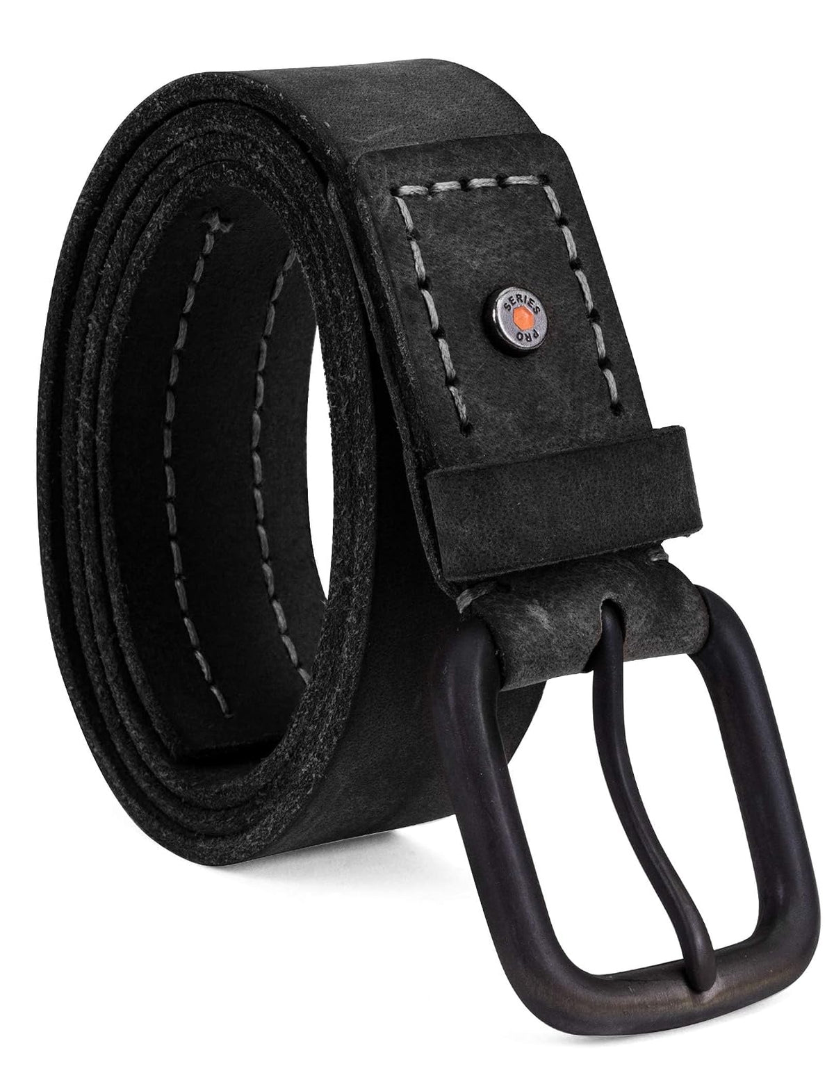 Timberland Cinturón de piel para ropa de trabajo de 40 mm Cinturón para Hombre - Negro - doble puntada - 32