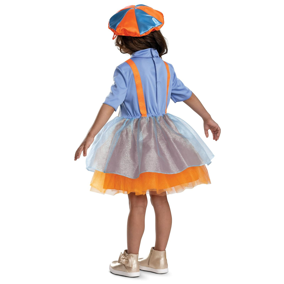 Disfraz de Blippi para niños pequeños, disfraz oficial de Blippi con sombrero de vestir y anteojos sintéticas, talla S (3T-4T)