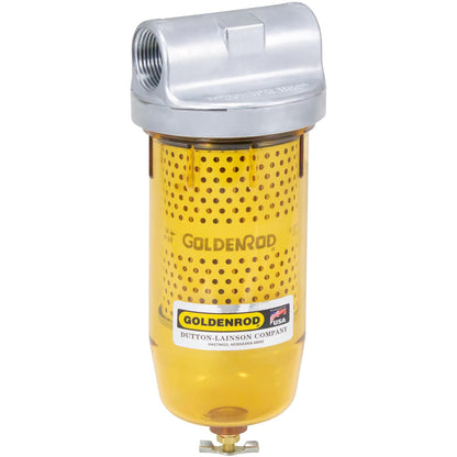 Goldenrod Filtro de Depósito de Combustible 495, Tapa Superior NPT 1 in - NPT de 1 pulgada