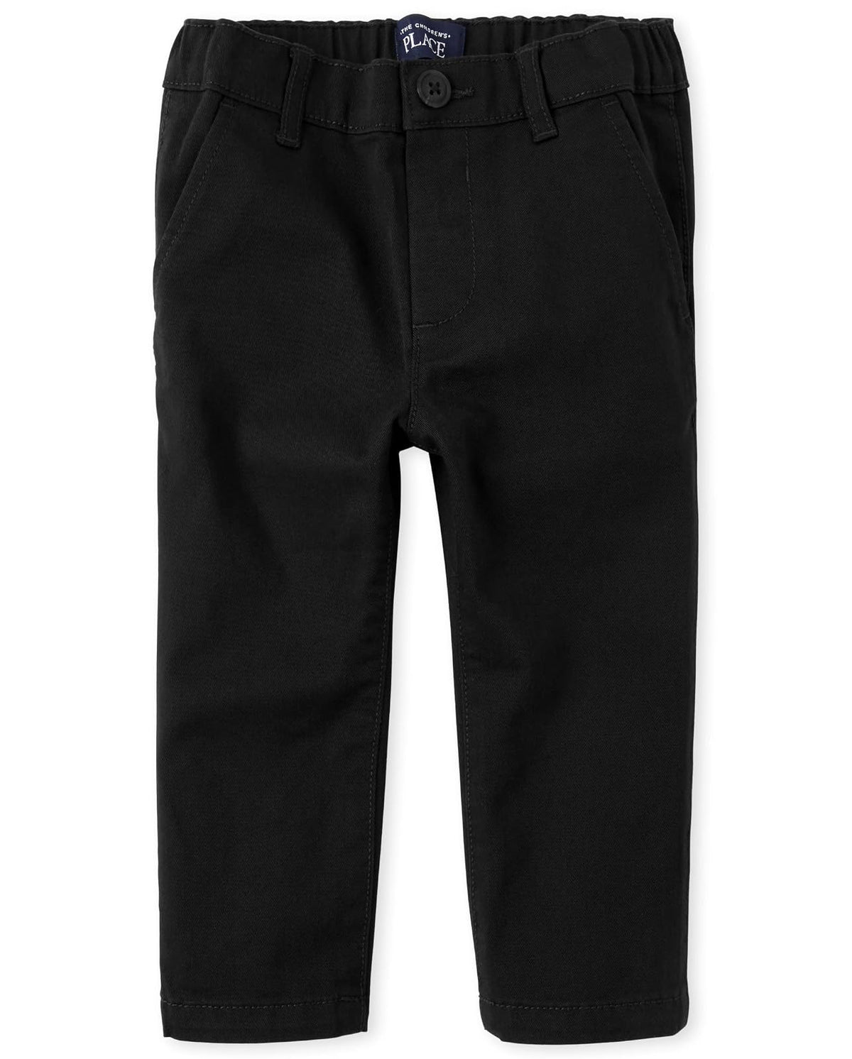 The Children's Place Pantalones Chinos Elásticos para Bebé y Niño - 2 Años - Negro - - 1