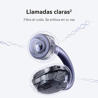 HUAWEI FreeClip 2 S Audífonos Azul | Tecnología adaptativa de ajuste abierto, Llamadas claras, Audio espacial sin límites, IP57, iOS&Android