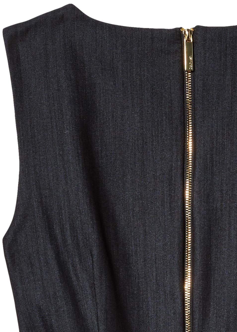 Calvin Klein Petite sin Mangas de Cuello Cuadrado Ajuste & Flare con Auto Lazo cinturón Vestido Vestido para Mujer