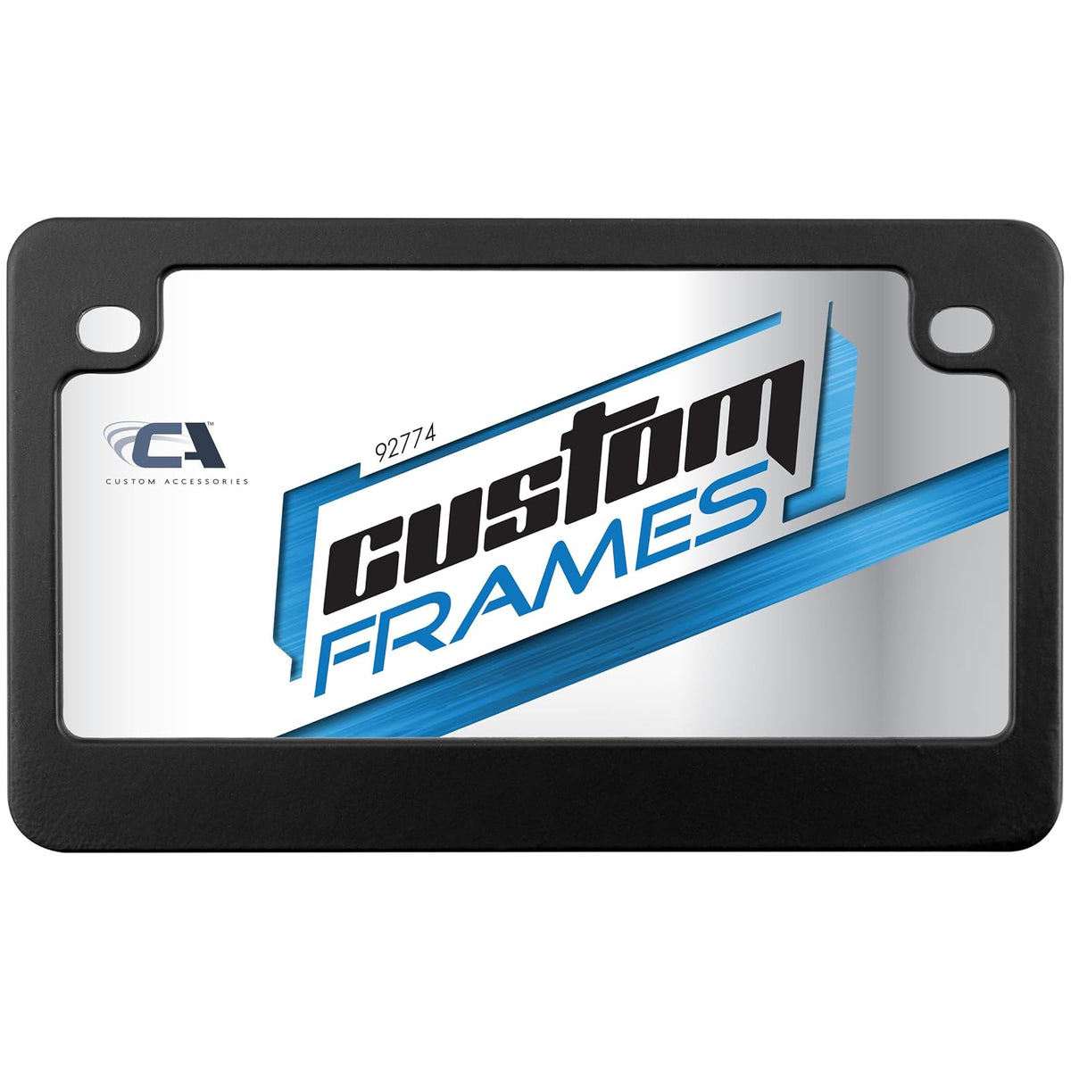 Custom Frames 92774 - Marco para matrícula de Motocicleta, Color Negro Mate