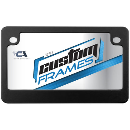 Custom Frames 92774 - Marco para matrícula de Motocicleta, Color Negro Mate